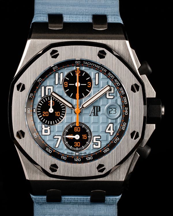 2021 Audemars Piguet Royal Oak Offshore 42MM Ice Blue Dial Rubber Strap (26238ST.OO.A340CA.01)