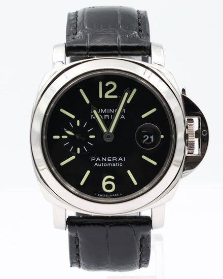 No Reserve - Panerai Luminor Marina 44MM Black Dial Leather Strap (PAM00104)