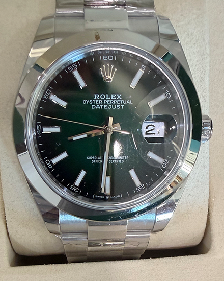 2026 Rolex Datejust II 41MM Green "Ombré" Dial Oyster Bracelet (126300)