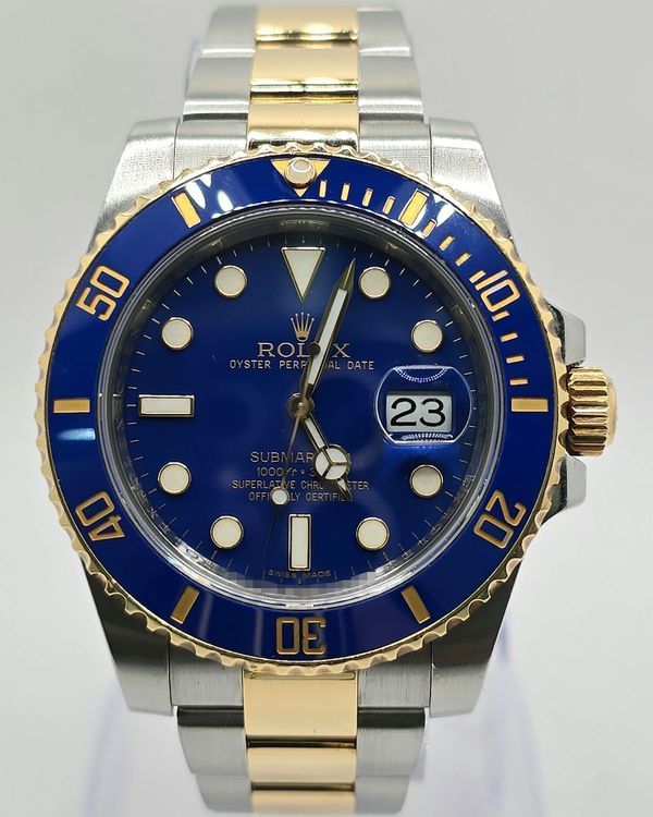 2012 Rolex Submariner Date "Bluesy" 40MM Blue Dial Two-Tone Oyster Bracelet (116613LB)