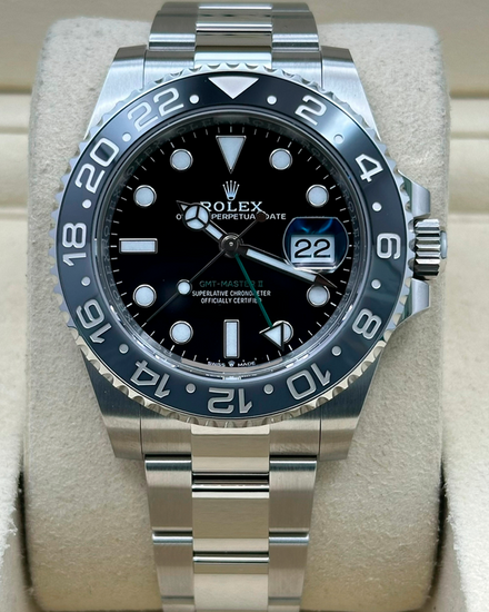 2026 Rolex GMT-Master II "Bruce Wayne" 40MM Black Dial Oyster Bracelet (126710GRNR)