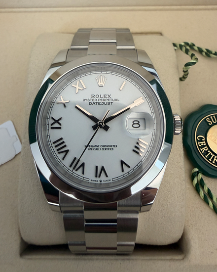 2026 Rolex Datejust 41MM White Dial Oyster Bracelet (126300)