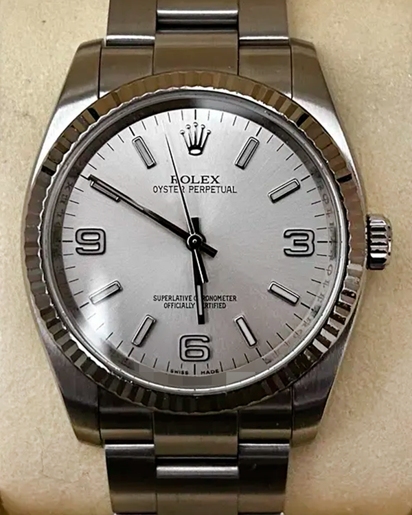2007 Rolex Oyster Perpetual 36MM Silver Dial Oyster Bracelet (116034)