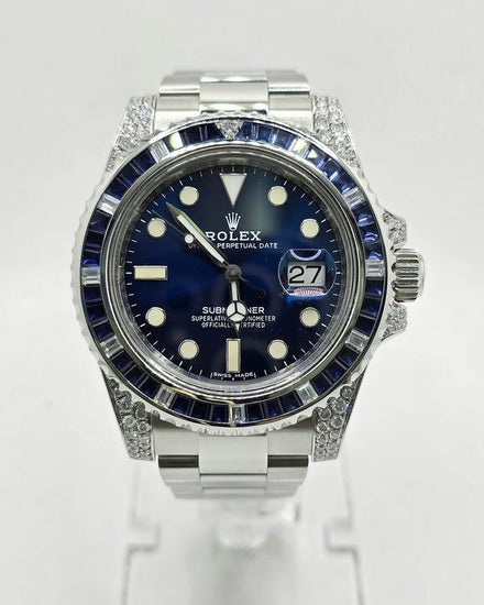 Rolex Submariner Date 40MM Aftermarket Blue Dial Oyster Bracelet (116610LN)