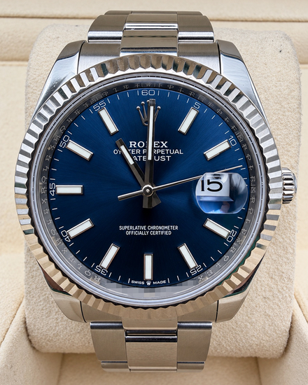 No Reserve - 2020 Rolex Datejust 41MM Blue Dial Oyster Bracelet (126334)