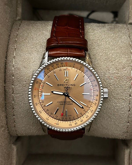 2023 Breitling Navitimer 35MM Copper Dial Leather Strap (A17395201K1P2)