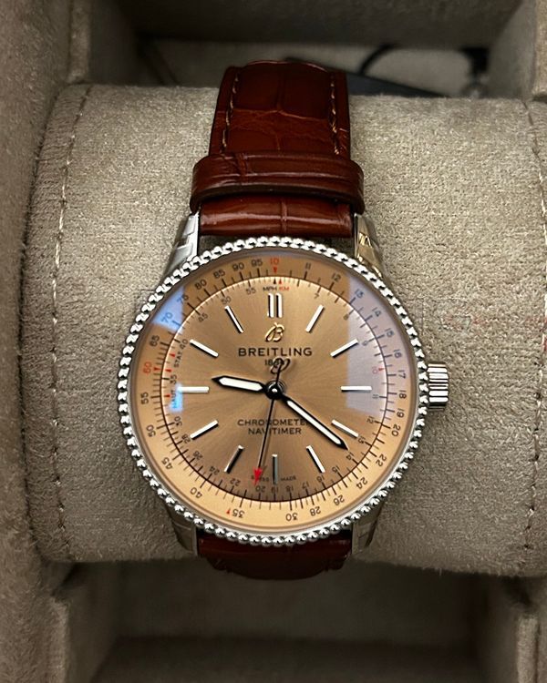 2023 Breitling Navitimer 35MM Copper Dial Leather Strap (A17395201K1P2)