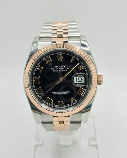 2013 Rolex Datejust 36MM Black Dial Two-Tone Jubilee Bracelet (116231)