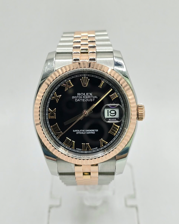 2013 Rolex Datejust 36MM Black Dial Two-Tone Jubilee Bracelet (116231)