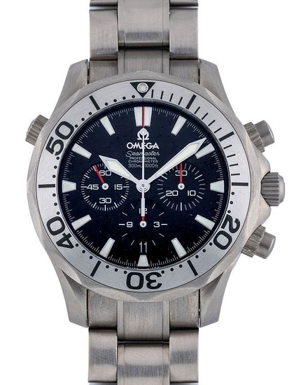 2005 Omega Seamaster 300M Chronograph 41.5MM Black Dial Titanium Bracelet (2293.52.00)