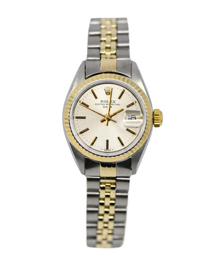 Rolex Lady-Datejust 26MM Silver Dial Two-Tone Jubilee Bracelet (6917)