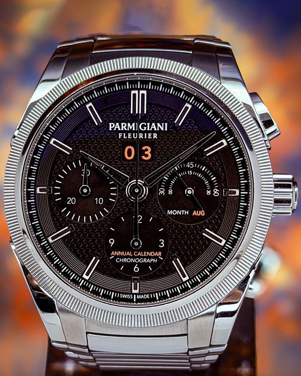 2021 Parmigiani Fleurier Tonda Chronograph GT Acier L.E. 42MM Black Dial Steel Bracelet (PFC906-0000210-B00182)