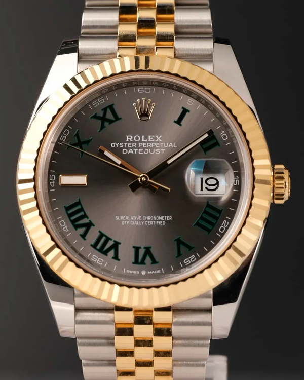 No Reserve - 2023 Rolex Datejust "Wimbledon" 41MM Slate Dial Two-Tone Jubilee Bracelet (126331)