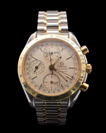 Omega Speedmaster Day-Date 39MM White Dial Two-Tone Bracelet (3321.30)