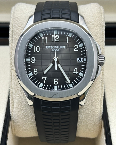 2025 Patek Philippe Aquanaut 40MM Black Dial Rubber Strap (5167A-001)