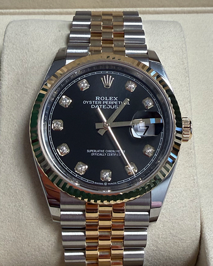 2026 Rolex Datejust 36MM Black Dial Two-Tone Jubilee Bracelet (126233)