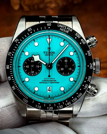 2025 Tudor Black Bay Chrono 41MM Turquoise "Flamingo" Dial Steel Bracelet (79360N)
