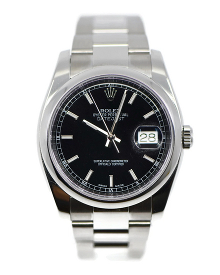 2014 Rolex Datejust 36MM Black Dial Oyster Bracelet (116200)