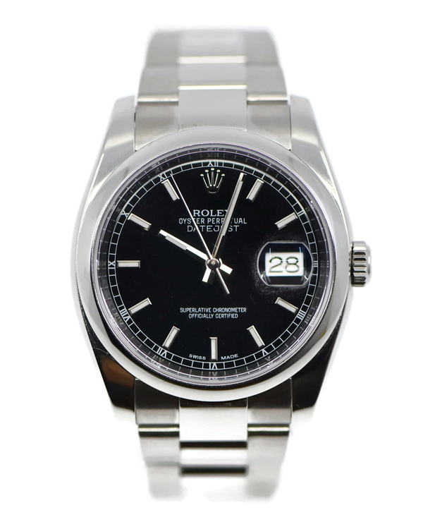 2014 Rolex Datejust 36MM Black Dial Oyster Bracelet (116200)