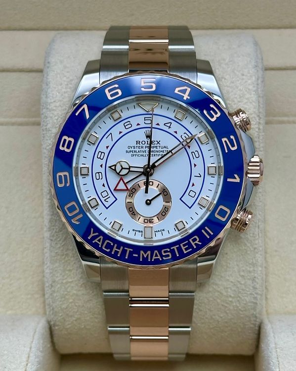 2023 Rolex Yacht-Master II 44MM White Dial Two-Tone Oyster Bracelet (116681)