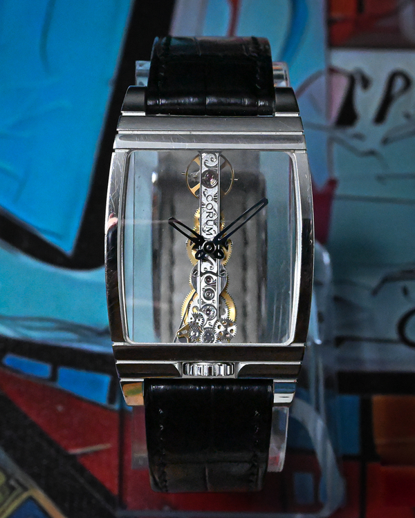 Corum Golden Bridge 32MM Skeleton Dial Leather Strap (113.550.59)