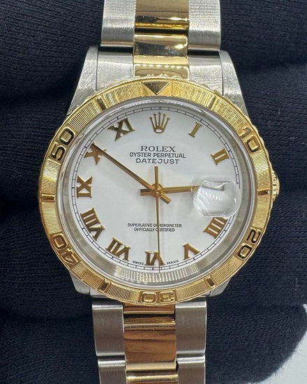 Rolex Datejust Turn-O-Graph 36MM White Dial Two-Tone Oyster Bracelet (16263)