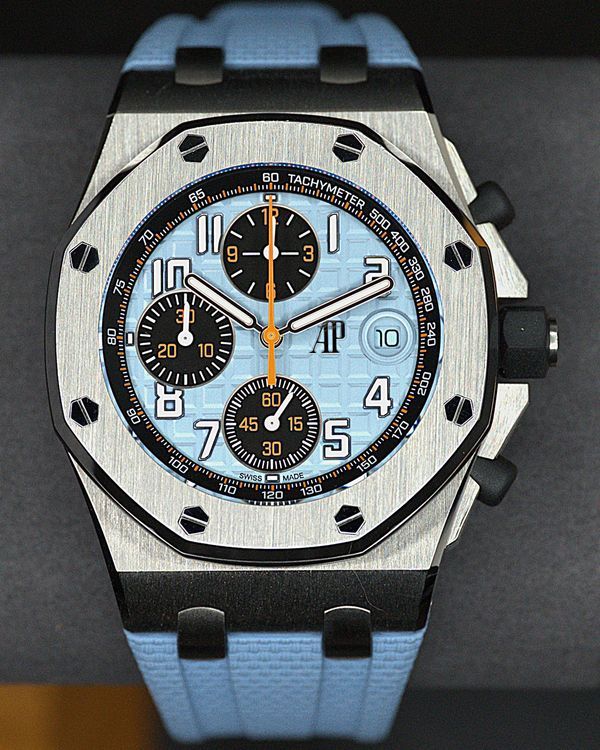 2023 Audemars Piguet Royal Oak Offshore 42MM Ice Blue Dial Rubber Strap (26238ST.OO.A340CA.01)
