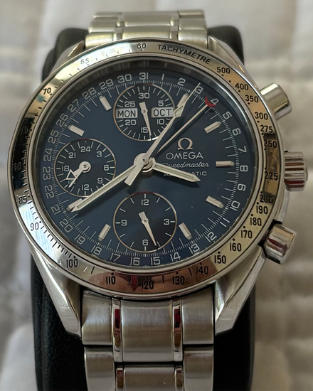 No Reserve - Omega Speedmaster Day-Date 39MM Blue Dial Steel Bracelet (3523.80.00)