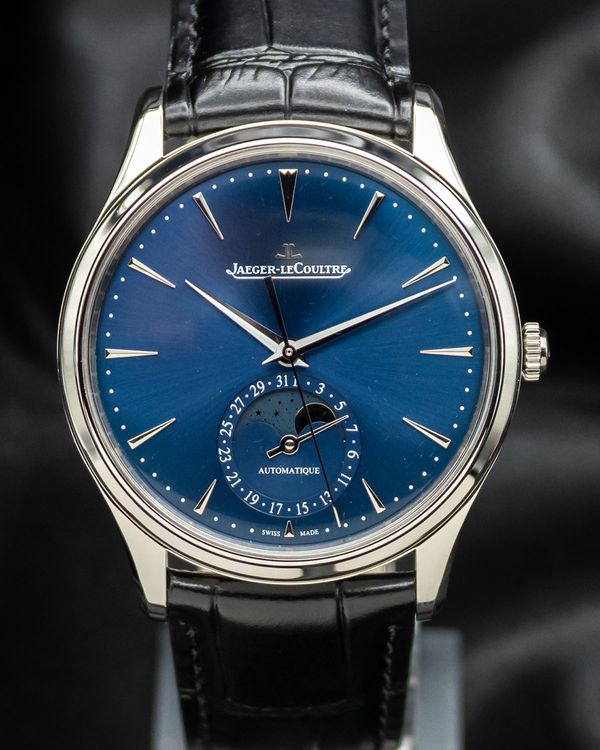 No Reserve - 2022 Jaeger-LeCoultre Master Ultra Thin Moon 39MM Blue Dial Leather Strap (Q1368480)