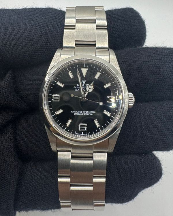 2003 Rolex Explorer 36MM Black Dial Oyster Steel Bracelet (114270)