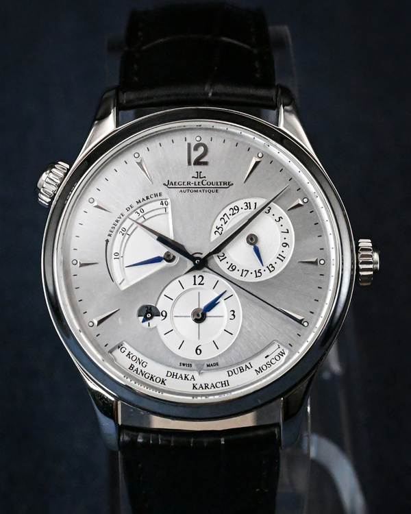 2019 Jaeger-LeCoultre Master Geographic 39MM Silver Dial Leather Strap (Q1428421)