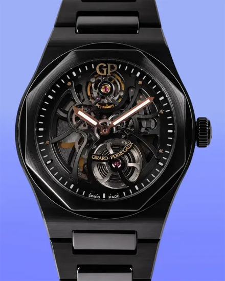 2022 Girard Perregaux Laureato 42MM Skeleton Dial Ceramic Bracelet (81015-32-001-32A)