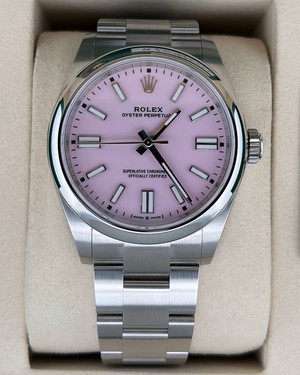 2026 Rolex Oyster Perpetual 41MM Pink Dial Oyster Bracelet (134300)