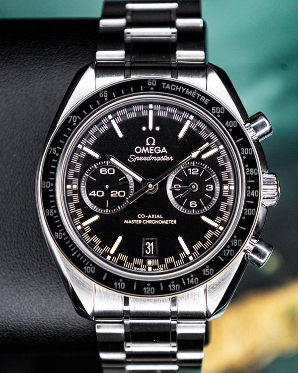 No Reserve - 2025 Omega Speedmaster Racing 44.25MM Black Dial Steel Bracelet (329.30.44.51.01.001)