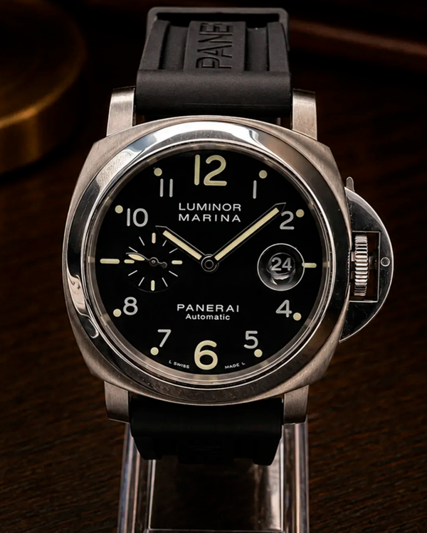 No Reserve - 2016 Panerai Luminor Marina L.E. 44MM Black Dial Rubber Strap (PAM00164)