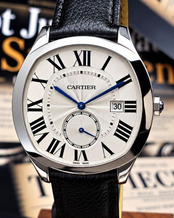 2018 Cartier Drive De Cartier 40MM Silver Dial Leather Strap (WSNM0004)