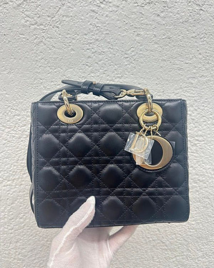 No Reserve - Dior Bag Lady Dior My ABCDior Small Leather Gold-Tone Hardware Leather Strap (M0538ONGE_M900)