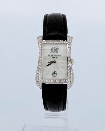 No Reserve - Patek Philippe Gondolo Serata 27.4MM Quartz Mother of Pearl Dial Leather Strap (4972G-001)