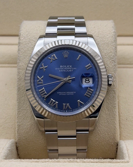 Rolex Datejust 41MM Blue "Azurro" Dial Oyster Bracelet (126334)