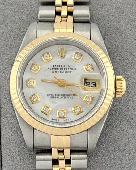 Rolex Lady-Datejust 26MM Mother of Pearl Dial Two-Tone Jubilee Bracelet (69173)