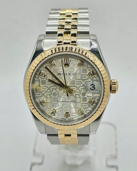 2016 Rolex Lady-Datejust 31MM Silver "Jubilee Motif" Dial Two-Tone Jubilee Bracelet (178273)