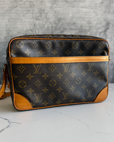 No Reserve - Louis Vuitton Monogram Trocadero 30 Brown Canvas Gold-Tone Hardware Leather Strap (Trocadero)