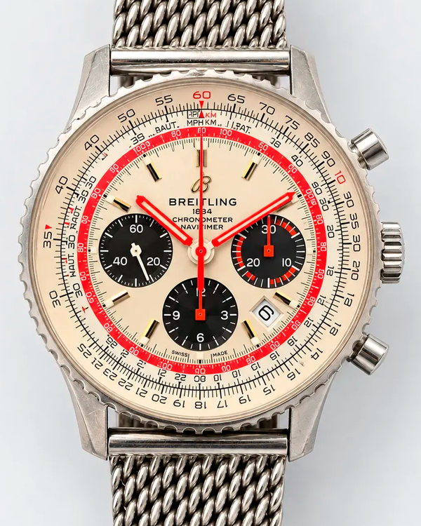 2021 Breitling Navitimer 1 B01 Chronograph 43MM White Dial Steel Bracelet (AB01219A1G1A1)