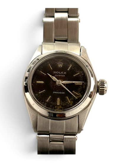 Rolex Oyster Precision 25MM Black Dial Oyster Bracelet (6410)