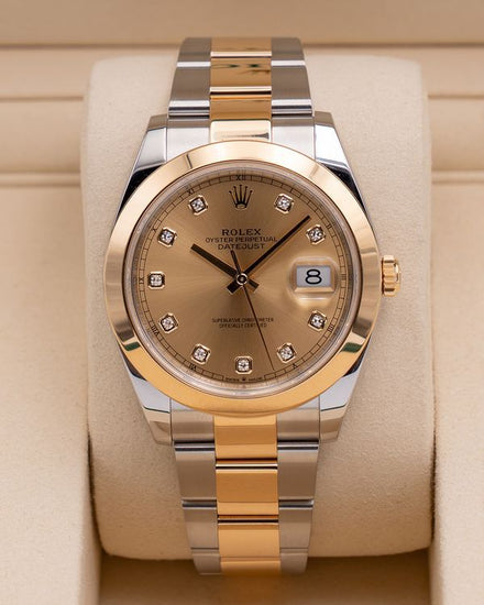 2025 Rolex Datejust 41MM Champagne Dial Two-Tone Oyster Bracelet (126303)