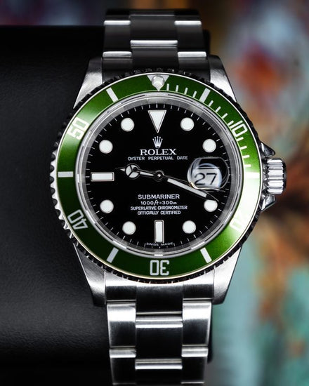 No Reserve - 2007 Rolex Submariner Date "Kermit" 40MM Black Dial Oyster Bracelet (16610LV)