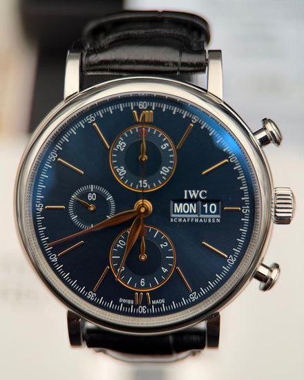 2024 IWC Schaffhausen Portofino 42MM Blue Dial Leather Strap (IW391036)