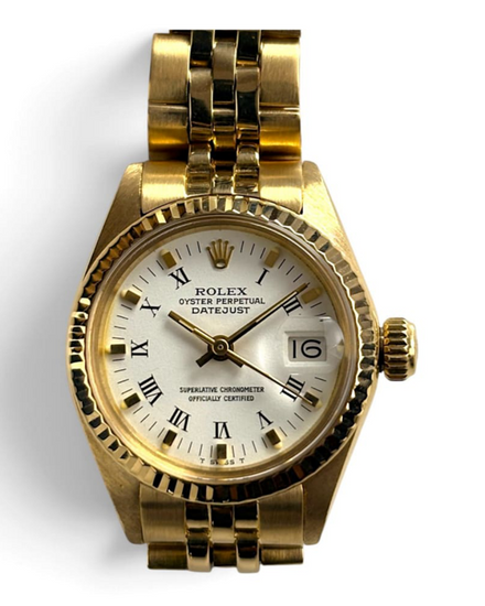 Rolex Lady-Datejust 26MM White Dial Yellow Gold Jubilee Bracelet (6917)