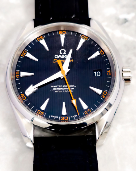 No Reserve - 2021 Omega Seamaster Aqua Terra 41.5MM Black Dial Leather Strap (231.12.42.21.01.002)