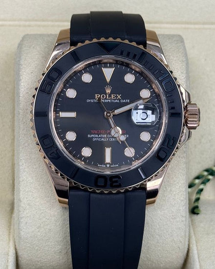 2021 Rolex Yacht-Master 40MM Black Dial Oysterflex Strap (126655)